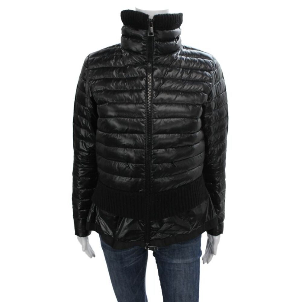 Sosken Womens Black Puffer Jacket Polyester Long Sleeve Fall Size S